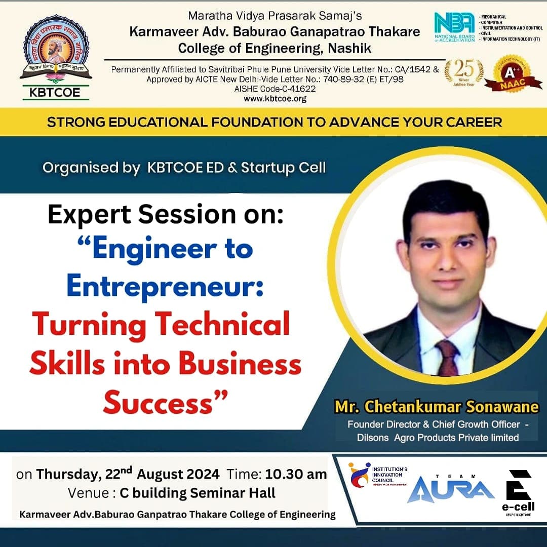 Expert Session on: Engineer to Entrepreneur: Turning Technical Skills into Business Success